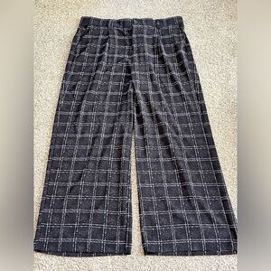 Torrid Black and White Track Pants with Classic Plaid Design